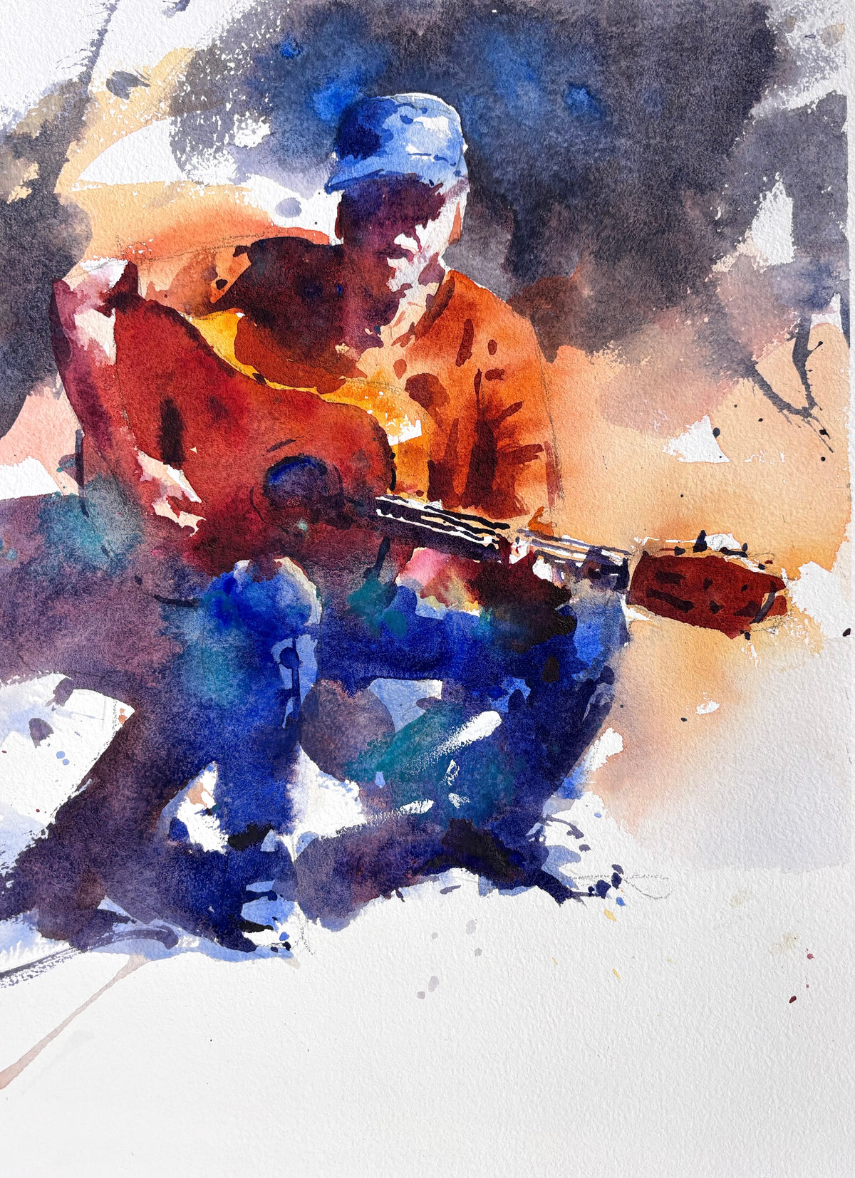 Street Musician in the Sun (Summer Sale)