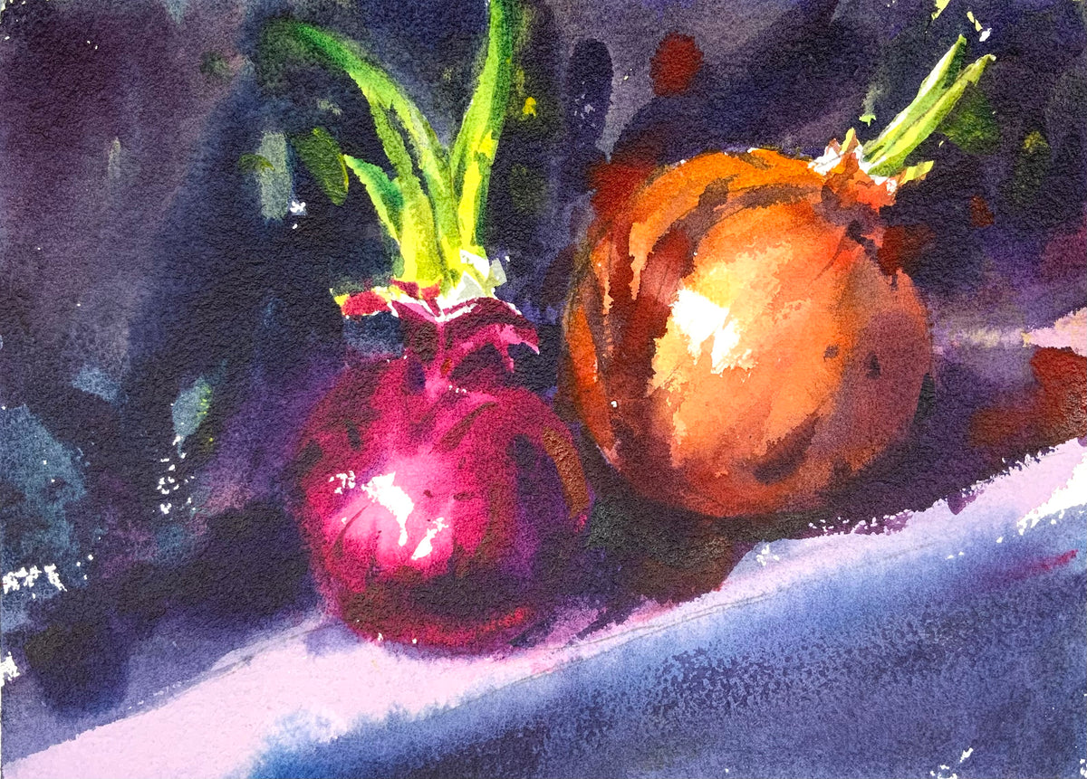 Still Life- Sprouting Onions