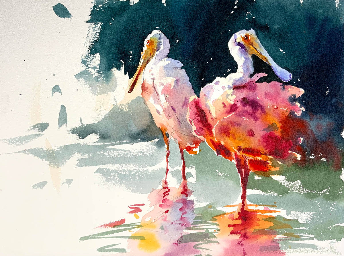 Two Spoonbills