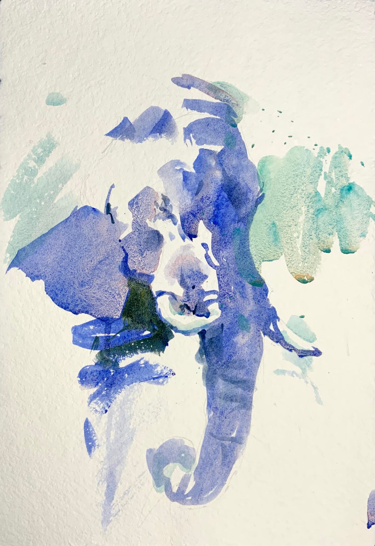 Blue Elephant Portrait