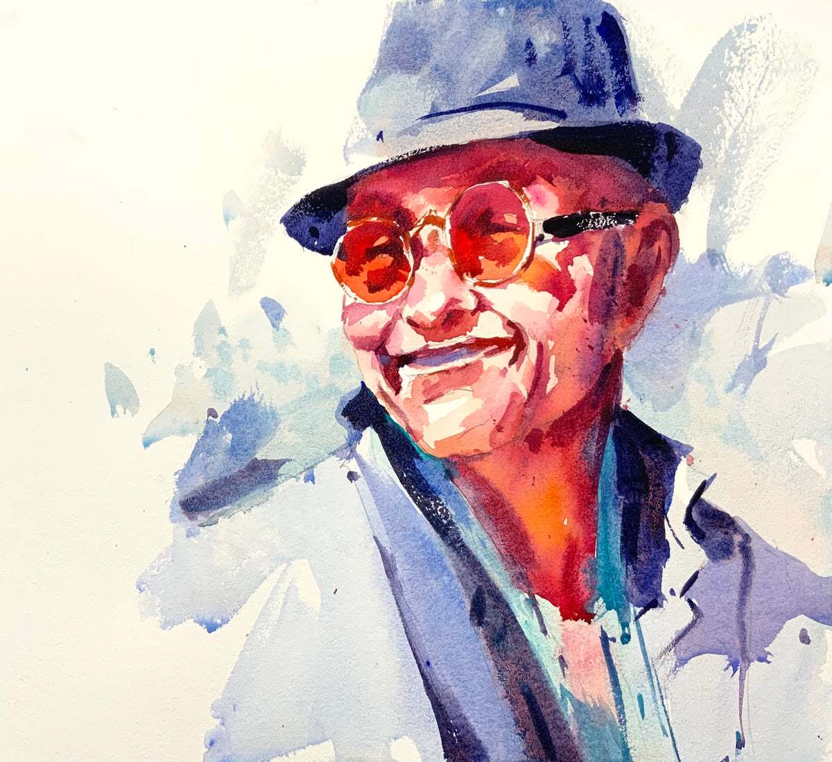 Portrait of Man in Glasses